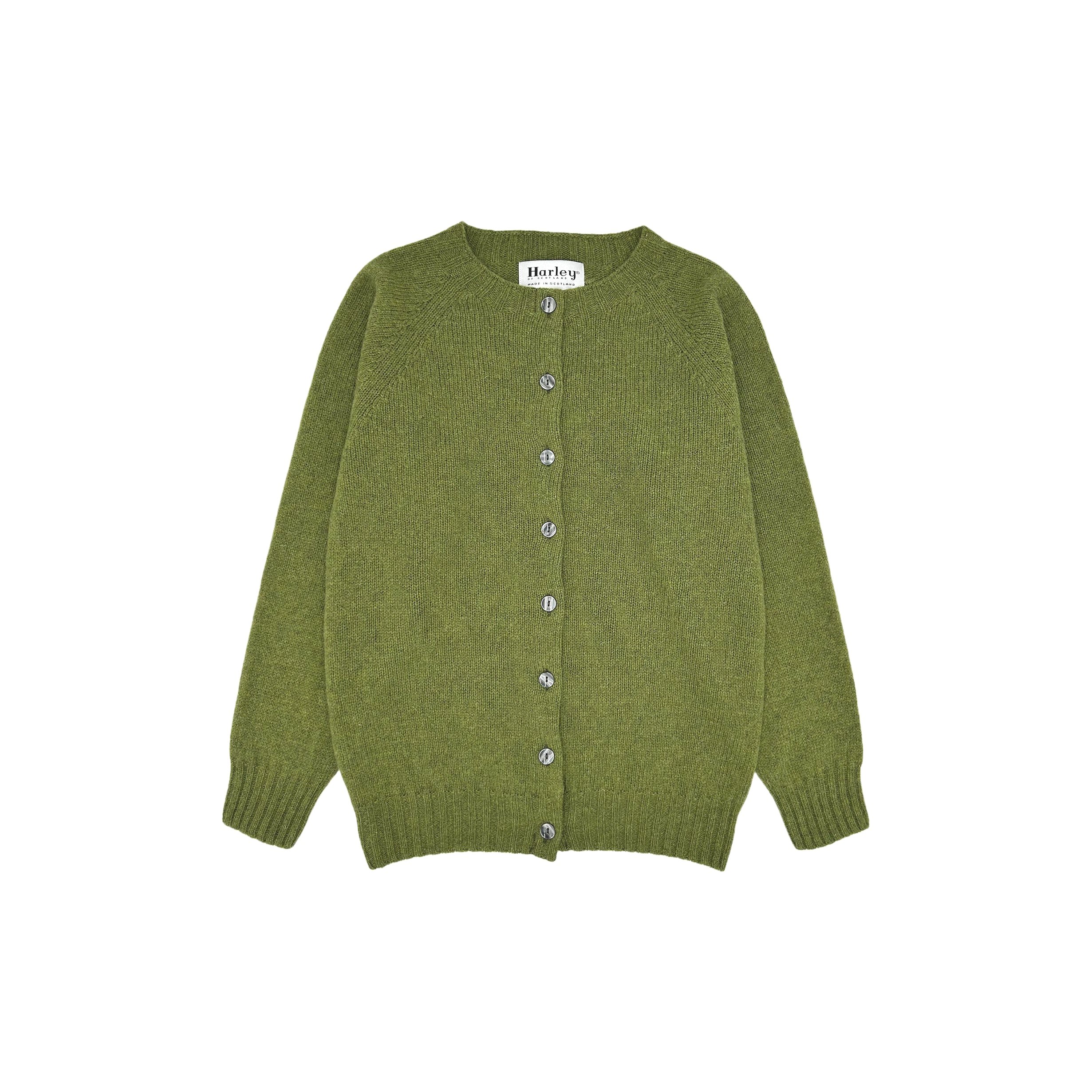 【送料無料・BEAMS BOY】Shetland Cardigan Green